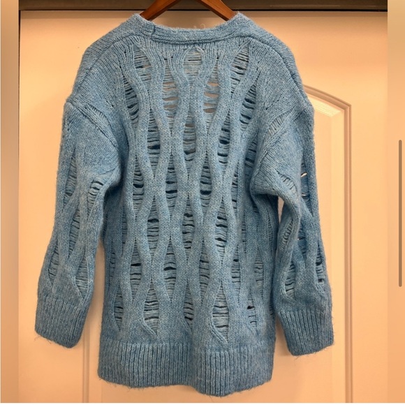 Zara Oversized Distressed Knit Sweater - Picture 5 of 9